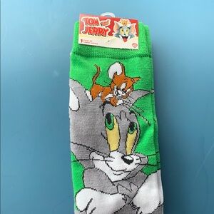 Tom and Jerry Green Socks